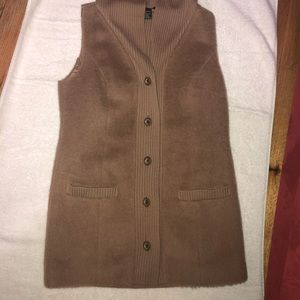 Alpaca & Virgin wool sweater vest with hoodie